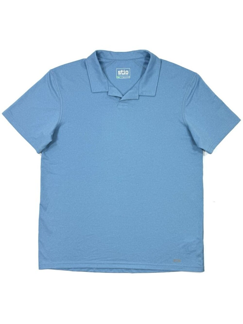 Stio Mens Crester Polo Shirt Size Large Short Sleeve Performance Golf Blue